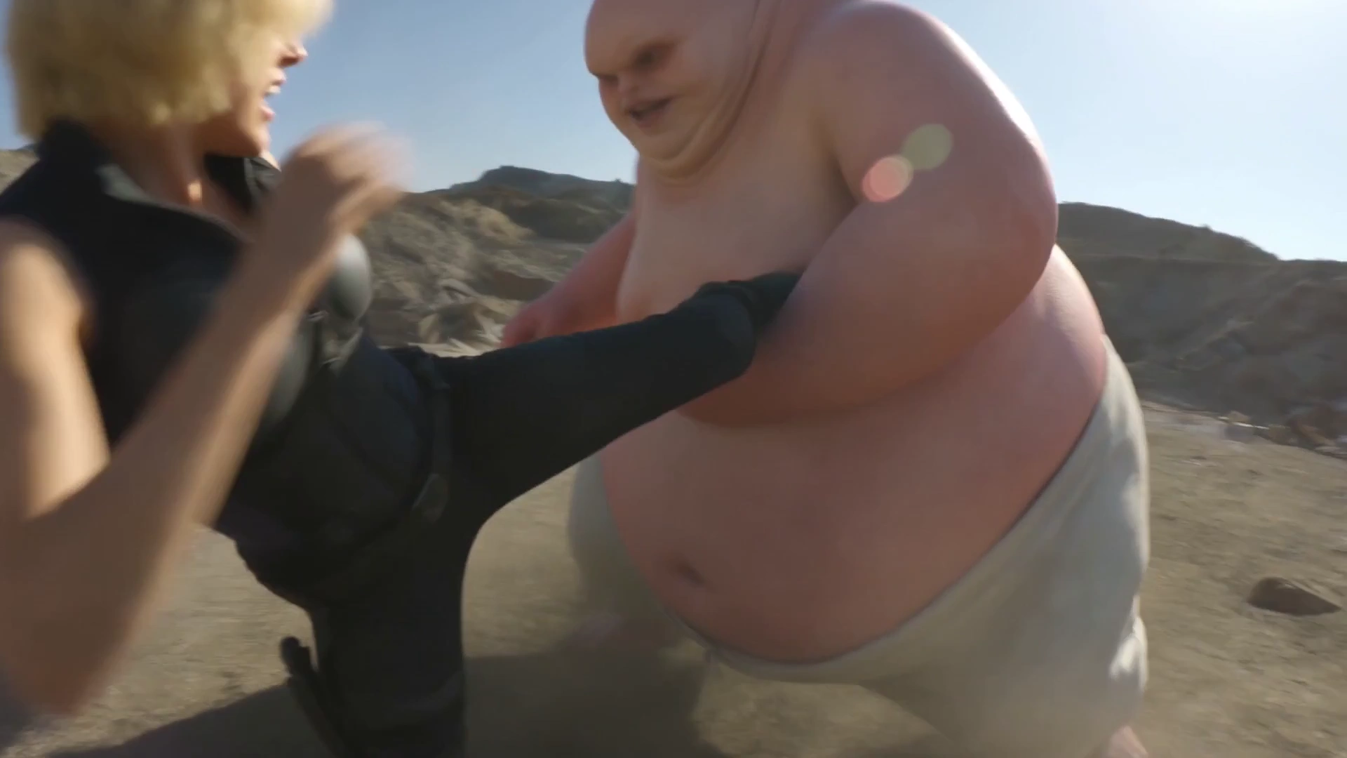 Raw Handheld Footage Shows a Woman Dodging Energy Blasts in Dust