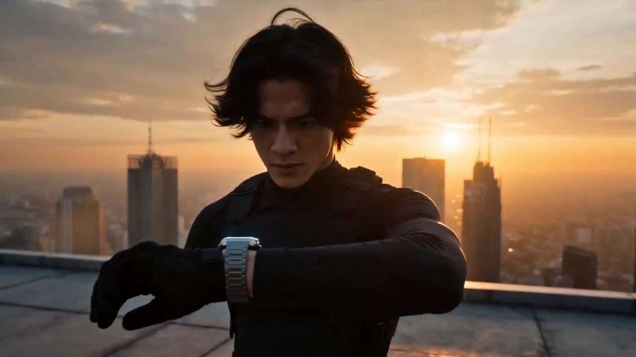 Steadicam Follows a Courier Through a Neon-Lit Urban Jungle