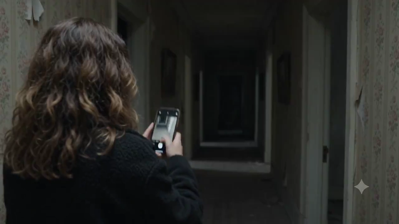 Camera Captures a Ghostly Smile Behind the Protagonist