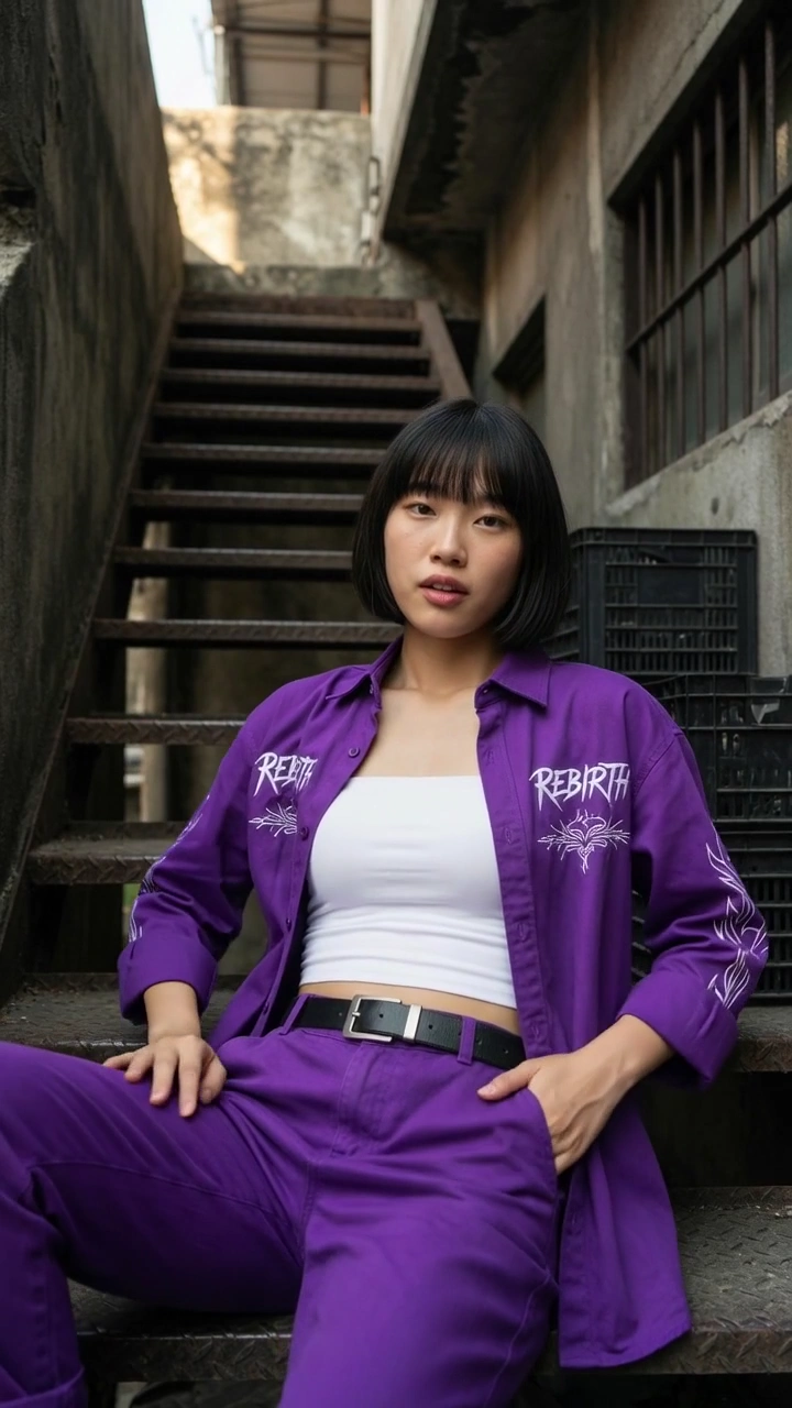 Bold Street Fashion Captured in Urban Industrial Light