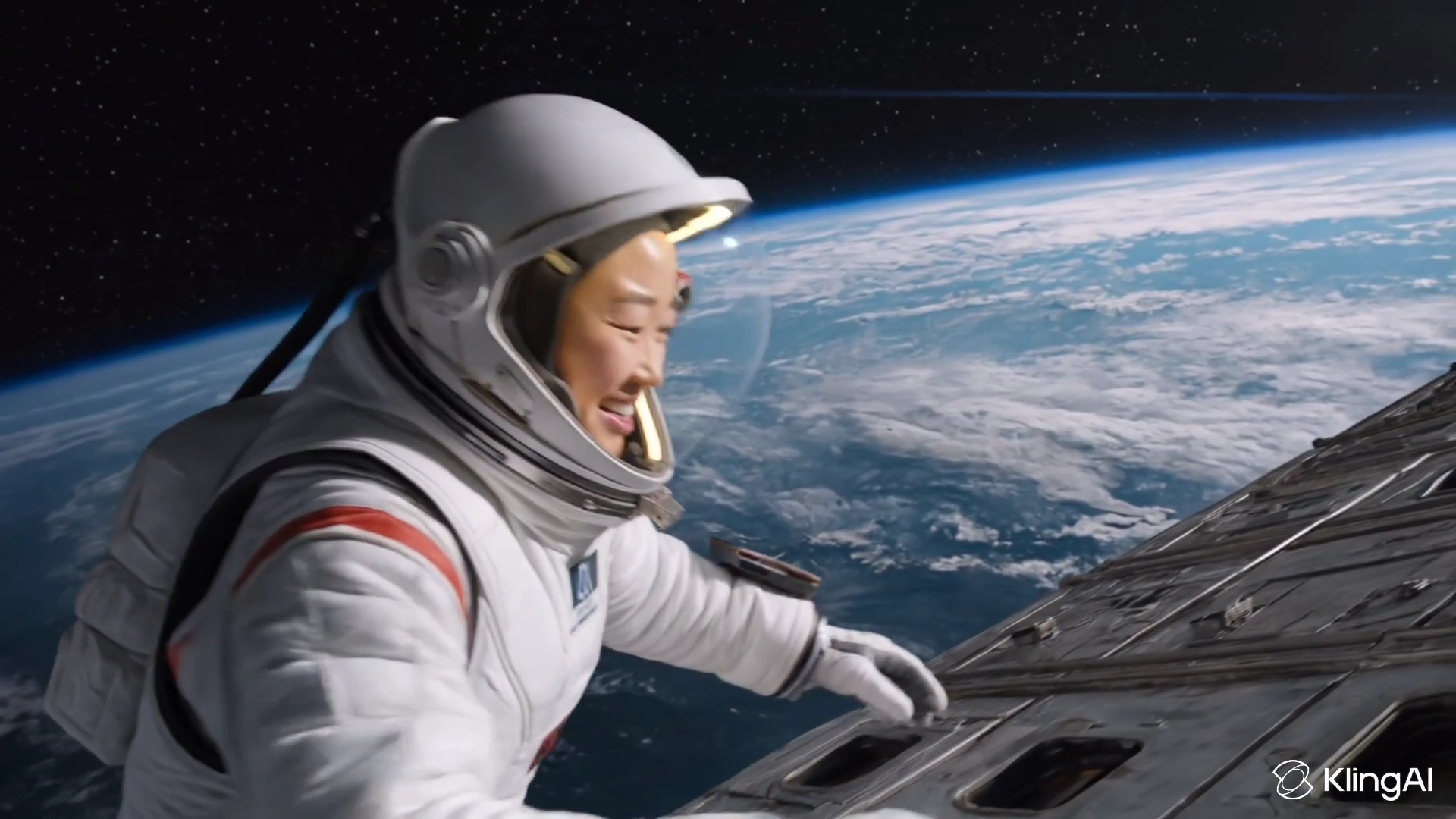 Solar Arrays Unfold as Astronaut Fixes Drifting Space Station