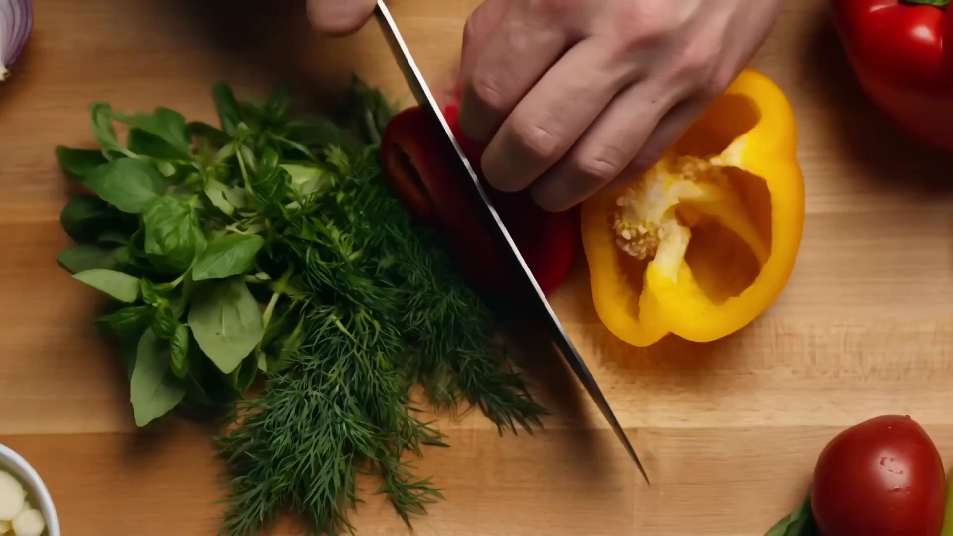 Kinetic Knife Work and Golden Sauce Arcs in Moody Slow Motion