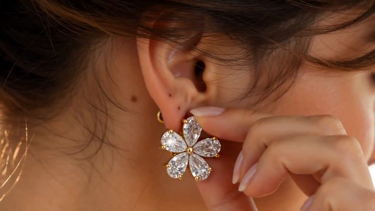 Luxury Earrings Presentation Evolves from One Photo to Four Lifestyle Shots