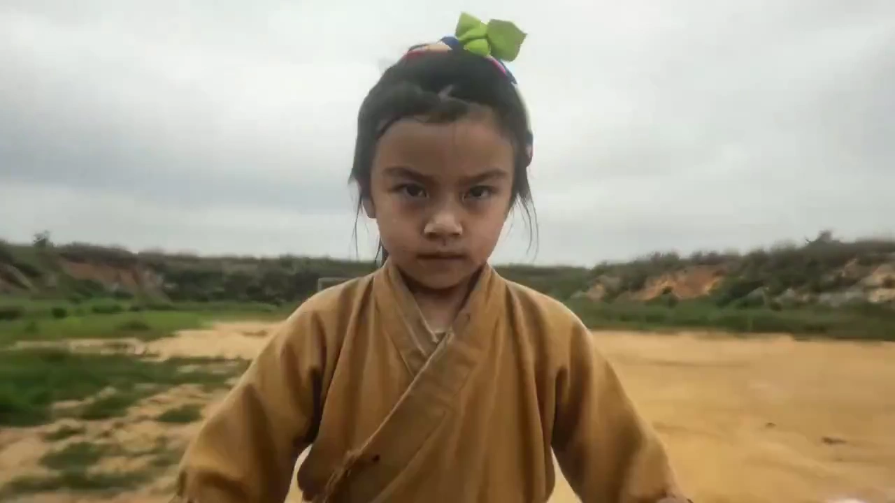 Martial Arts Girl's Kick Unleashes a Fiery Explosion at a Shrine