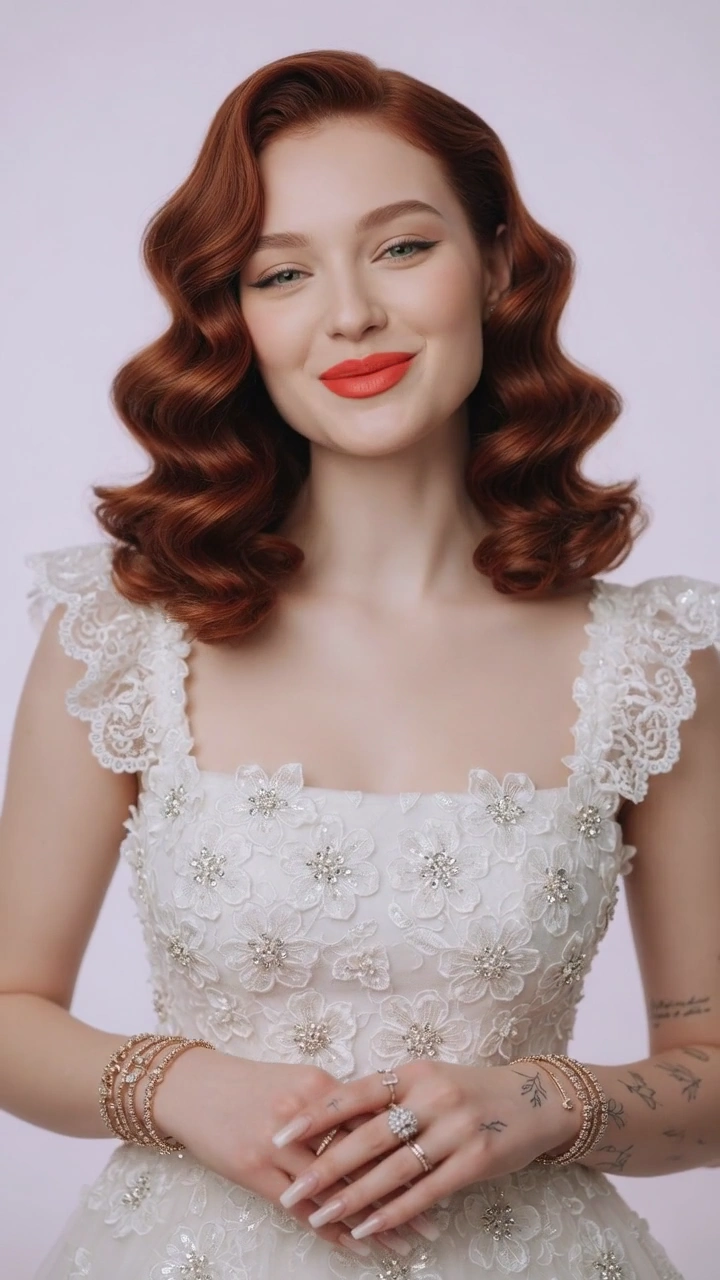 Elegant Studio Portrait with Lace Details and Diamond Jewelry