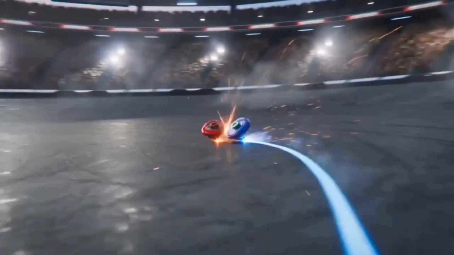 Blue Dragon and Phoenix Clash Above a Roaring Championship Crowd