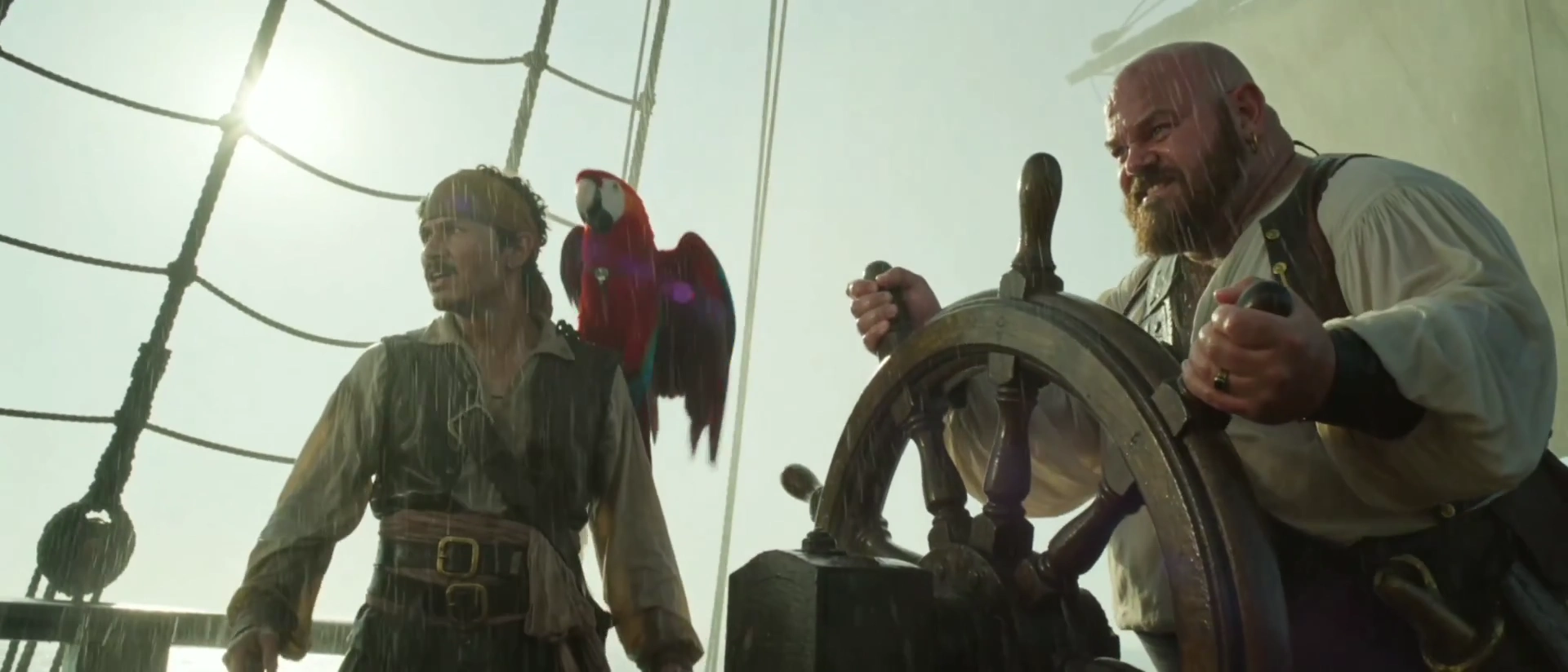 Cannonball Flight and Splintering Impact Aboard a Pale-Sailed Galleon