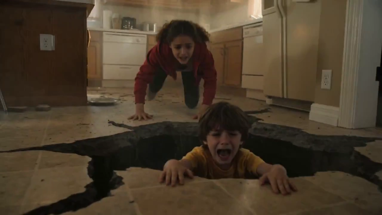 Desperate Escape from a Sinking Suburb as the Earth Splits Open