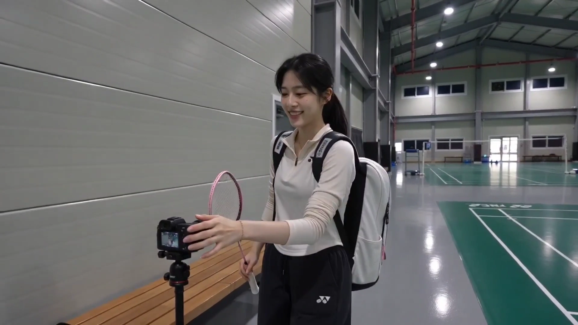Friendly Badminton Rally Captured on Handheld DV Tape