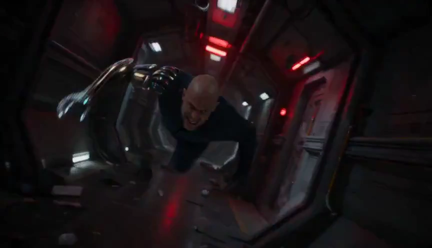 Magnetic Gloves Propel a Bald Warrior Through Exploding Bulkheads
