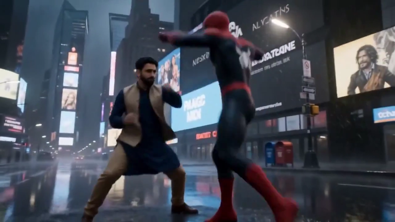 Lightning Illuminates a Climactic Collision of Fist and Kick
