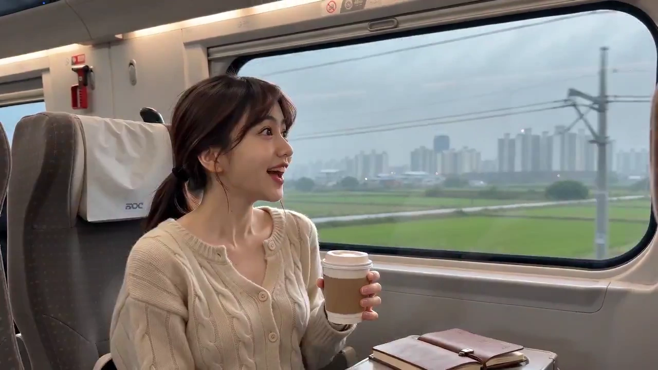 Solo Traveler Records Scenic Journey on a High-Speed Train