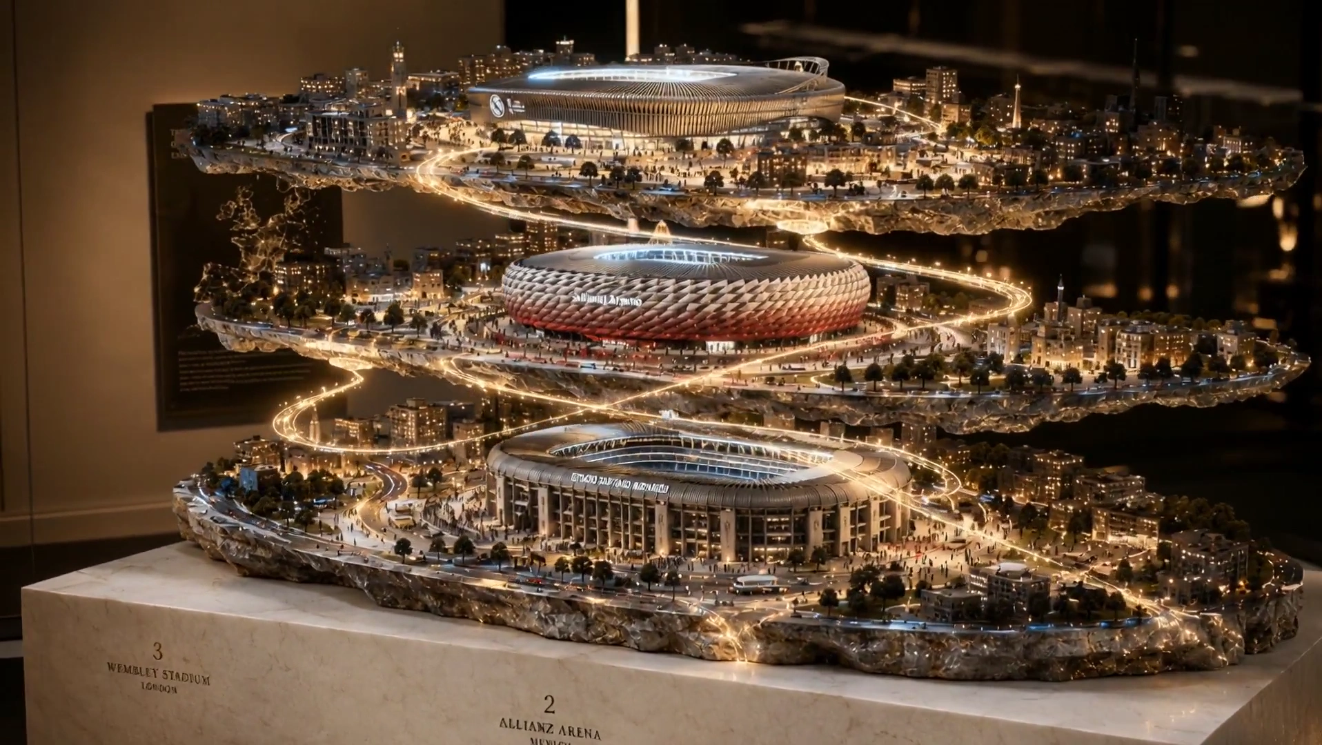Glowing Threads Link Hyper-Detailed Stadium Models in 8K