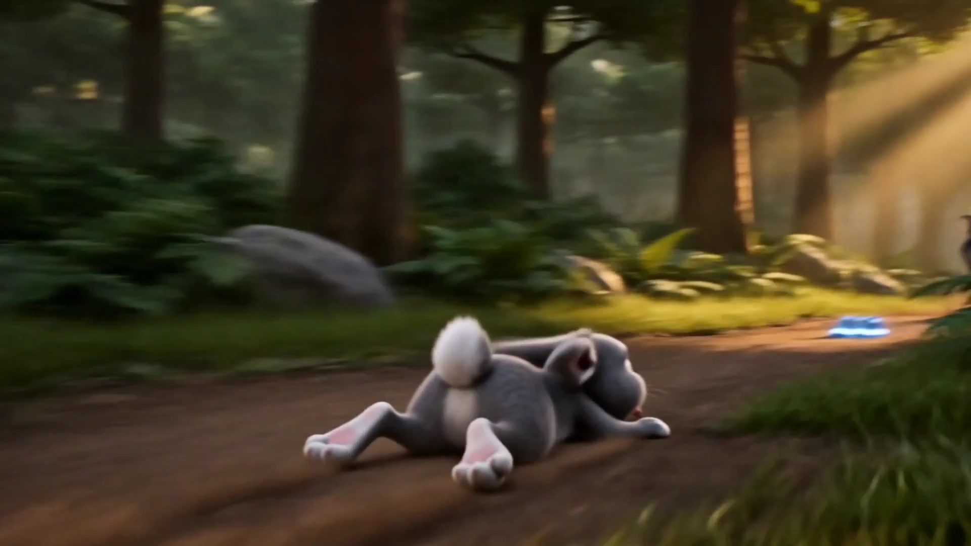 Glowing Sneakers Rescue a Rabbit from a Wolf's Pounce