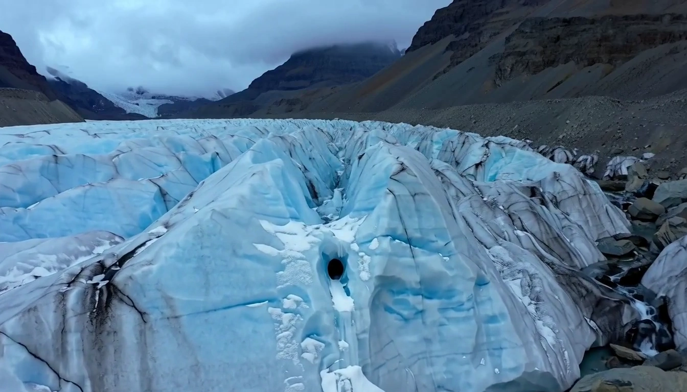 Researchers Retreat as Water Moves Beneath a Transparent Ice Floor