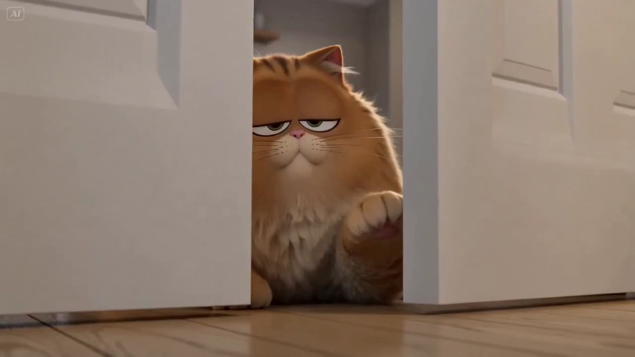Cat's Clever Paw Thwarts Human's Attempt to Close Bedroom Door