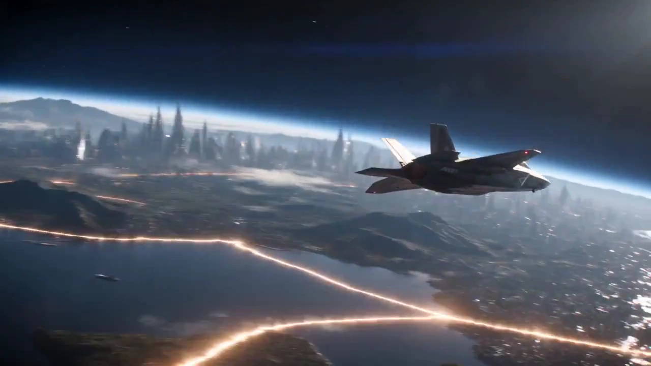 Pilot Threads a Narrow Canyon as Continents Rise and Oceans Fall