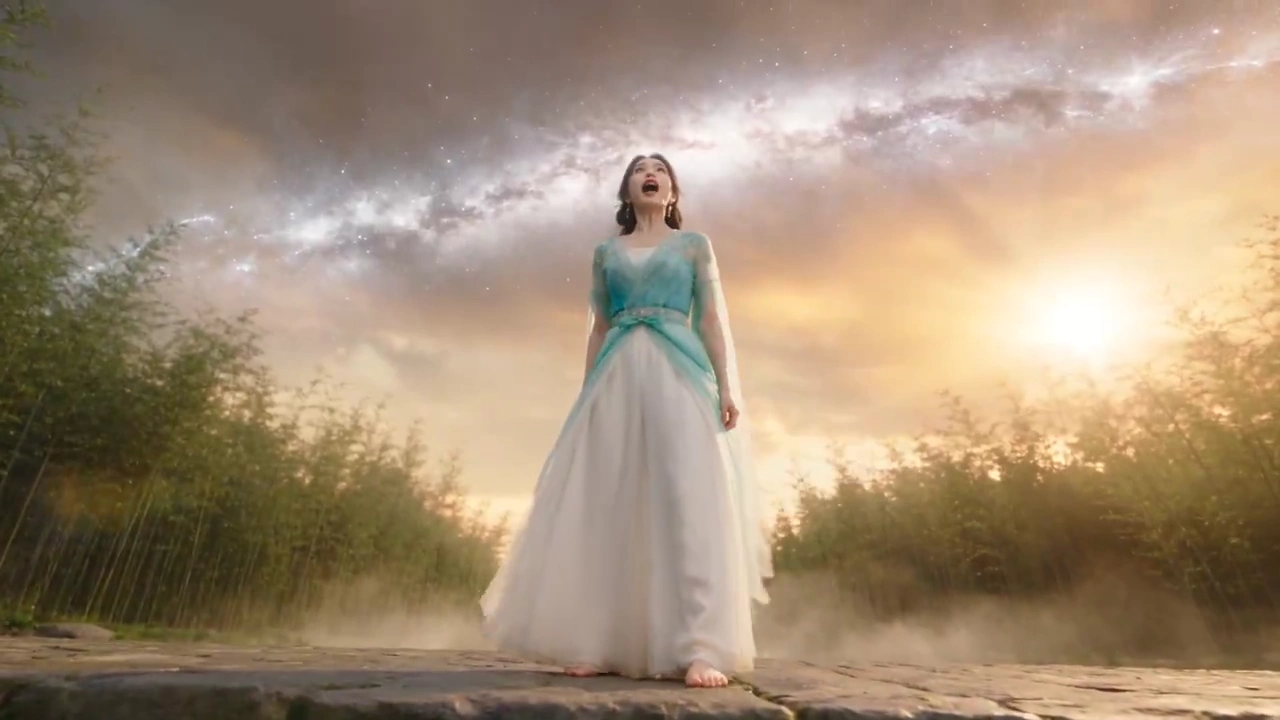 Magpies Form a Bridge as Weaver Girl Dares the Sky River