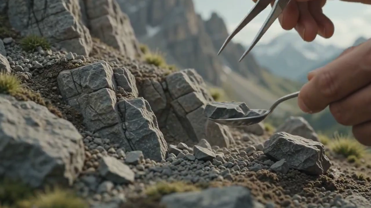 Tiny Hands Shape a Rocky Mountain Road Through Cinematic Macro Shots