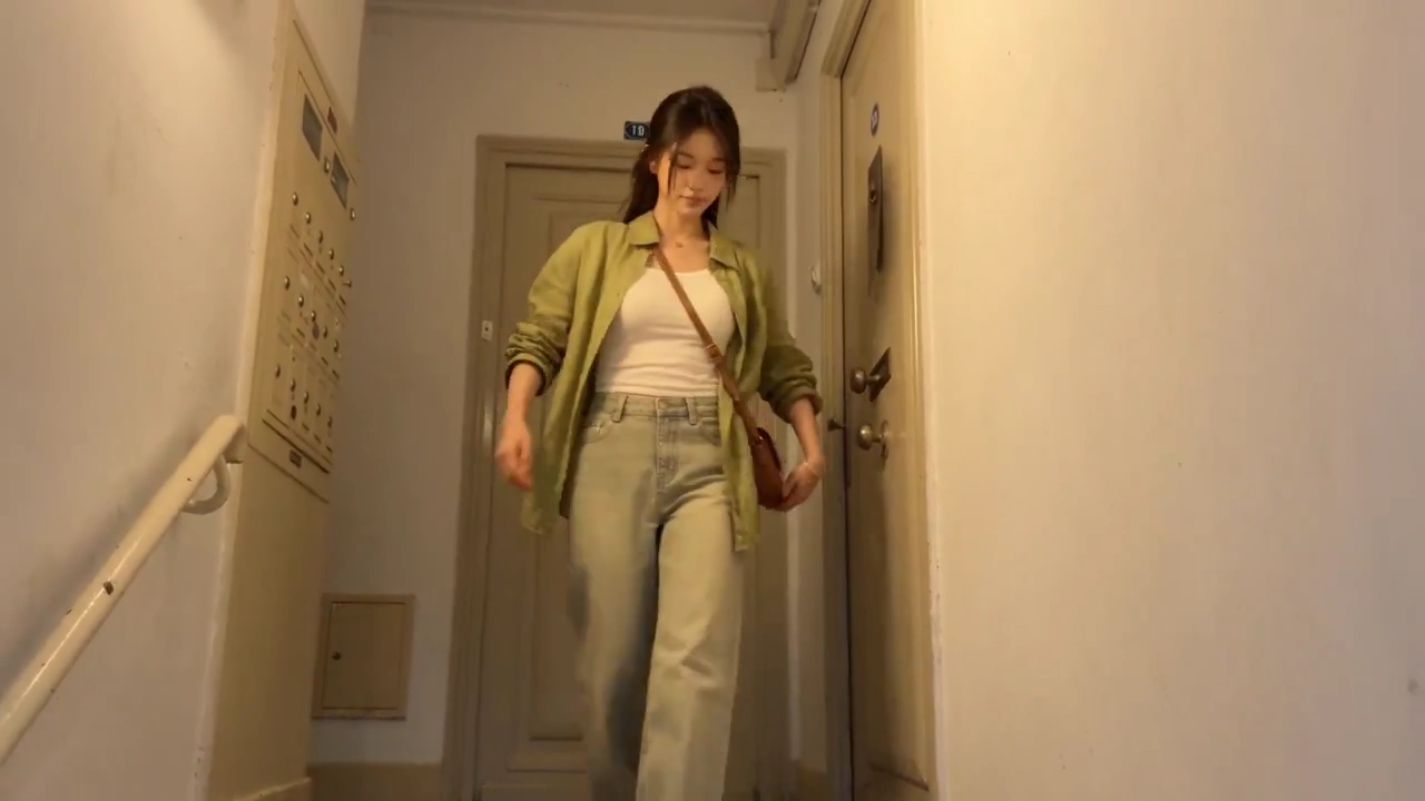 An Authentic Recording Shows a Woman Enjoying Simple Joys