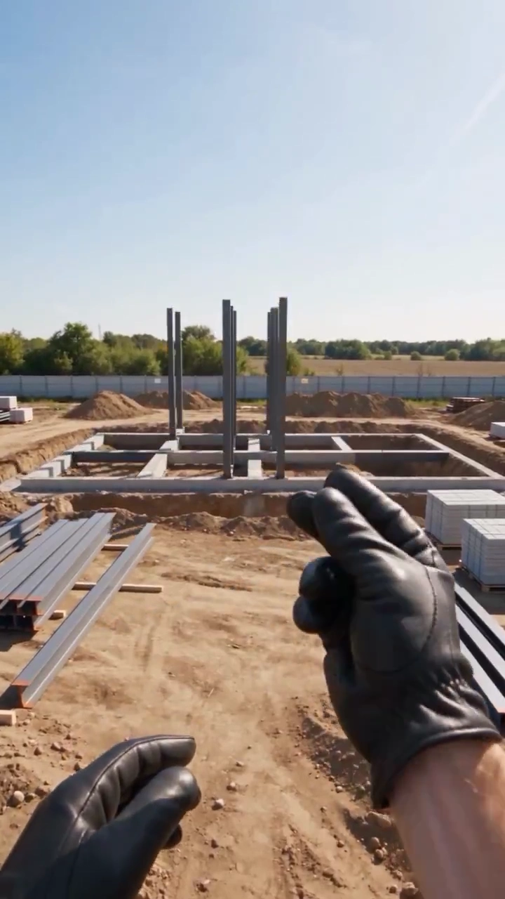Standing Amid Rising Columns, a Builder Surveys the Framework