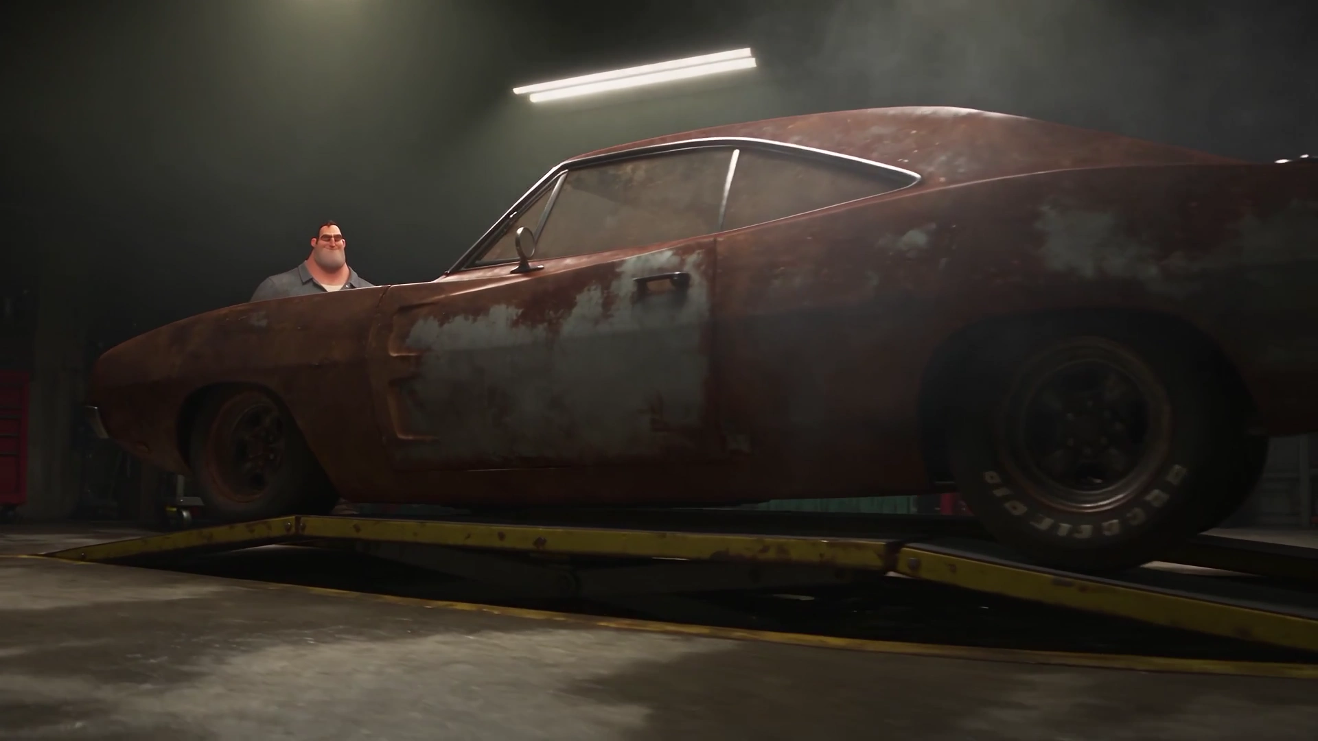 Underground Garage Erupts as Mechanic Rebuilds Junker with Precision