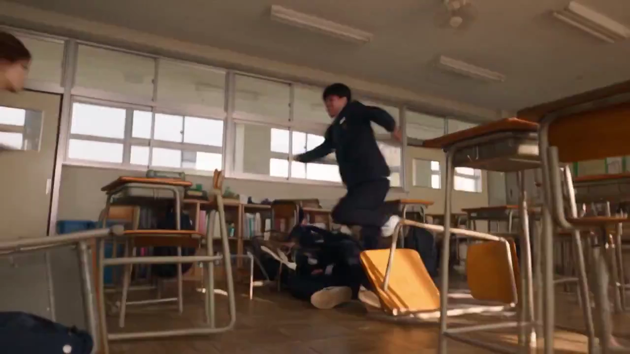 Fists Fly Through Desks and Papers in One Continuous Take