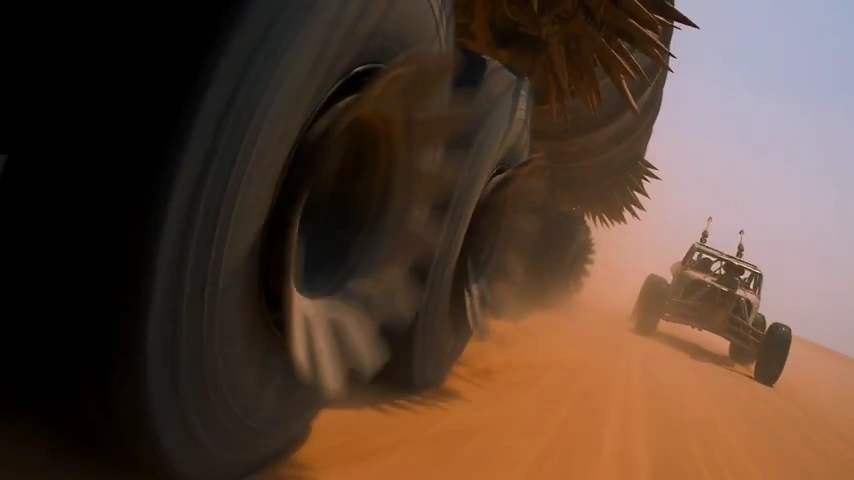 Dune Buggy Harpoon Strikes Armored Truck Amid Desert Explosions