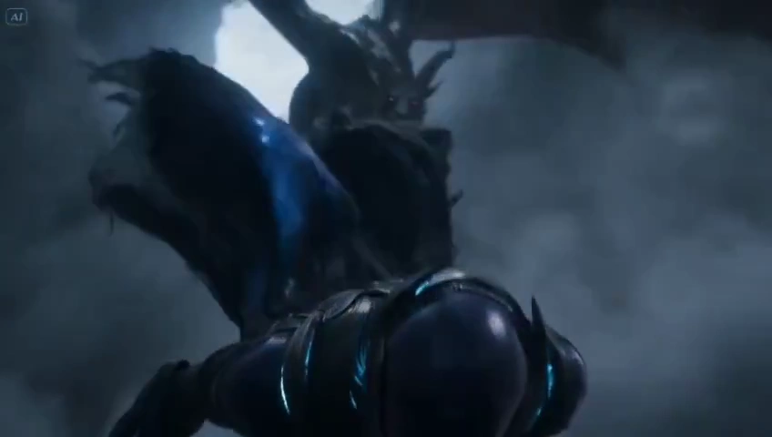 Epic Aerial Duel: Mysterious Warrior Dodges Dragon Fire Midair