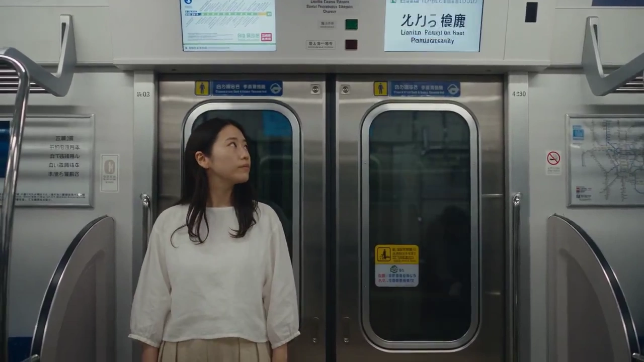 Cinematic Portrait of a Tokyo Commuter Moving Through Station and Streets