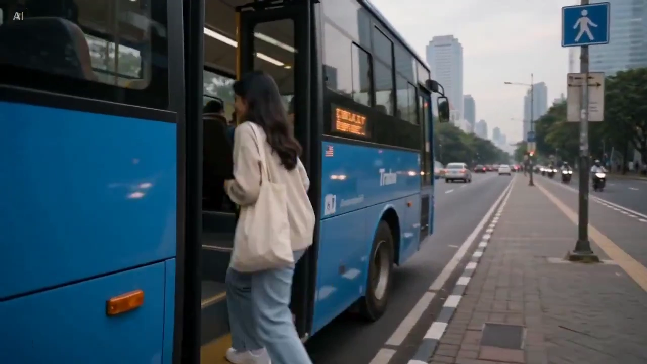 Photorealistic Slice-of-Life Sequence of a Woman in the City