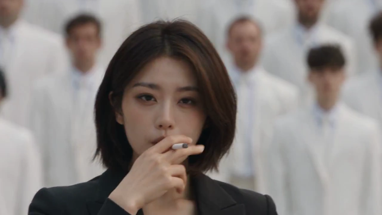 Mysterious Figure Halts as Hundreds Unnervingly Turn Toward Her