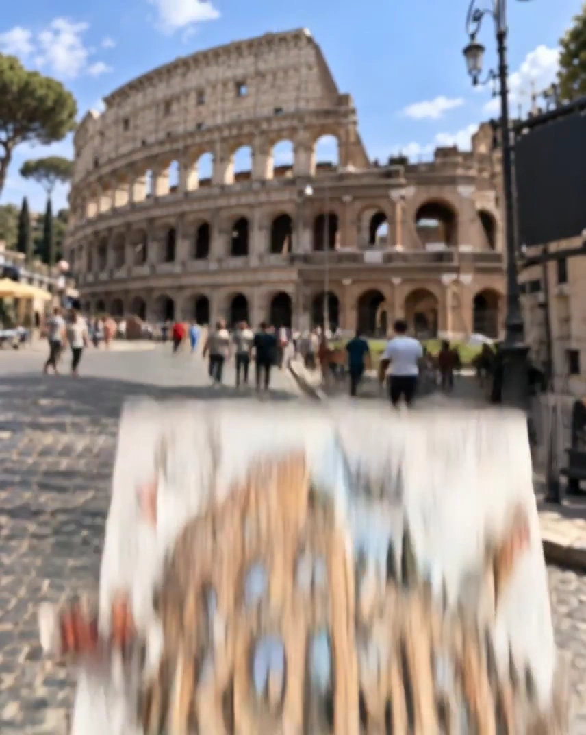Colored Pencil Icons Leap Off Paper In Rome Travel Animation