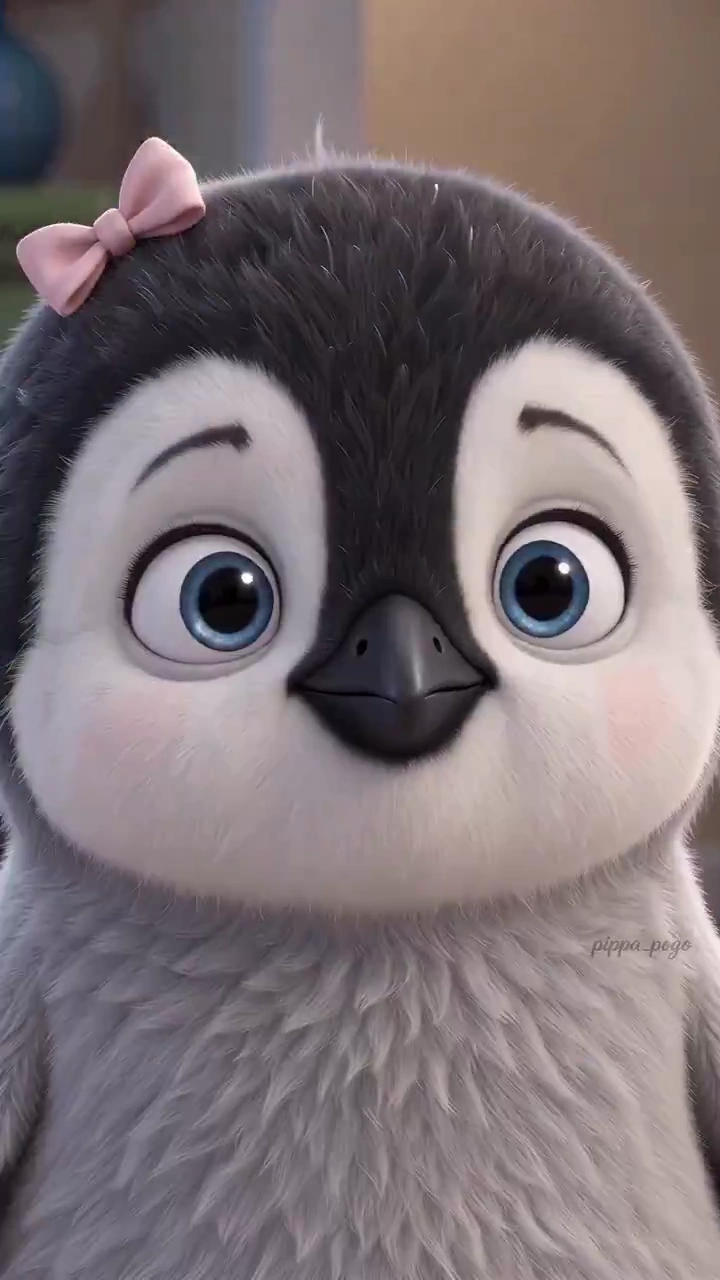 Cinematic 3D Short Follows Adorable Penguin's Playful Jump And Tender Nuzzle