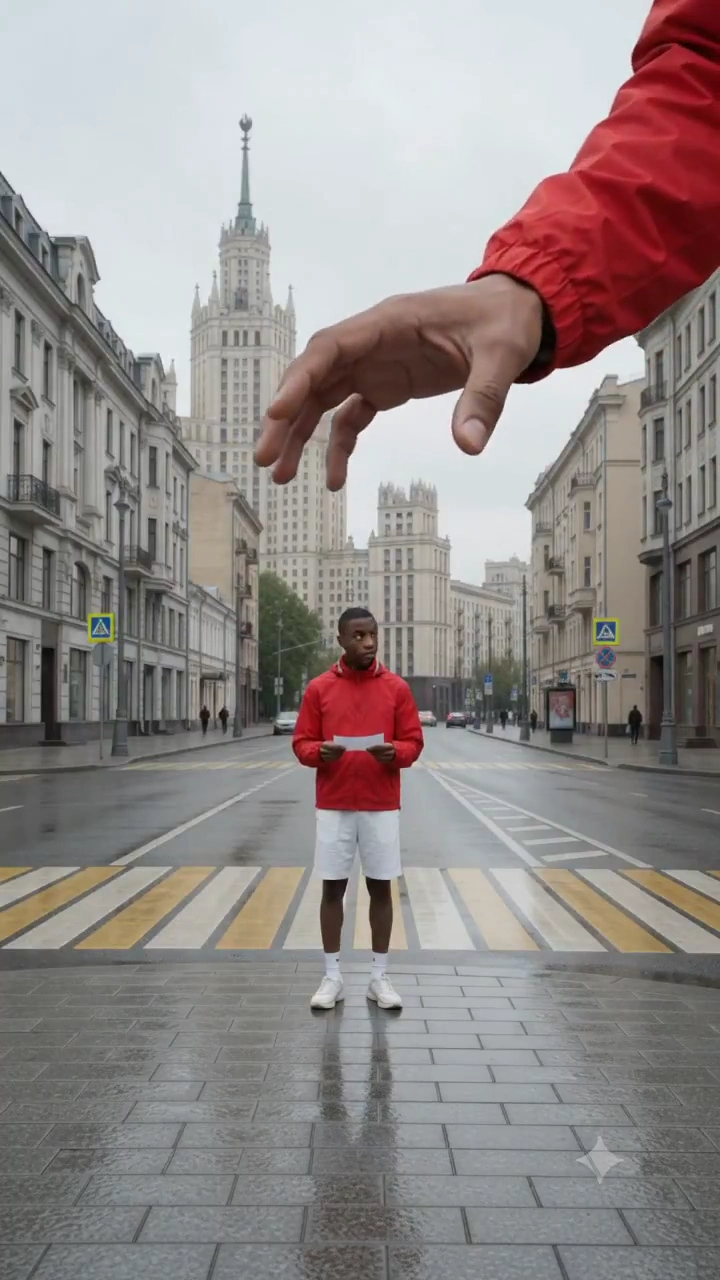 Surreal Scale Illusion: Giant Fingers Pluck Miniature Figure