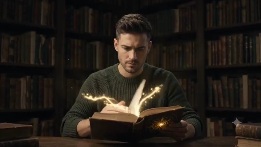 Golden Particles Rise From Pages and Build a Fantasy Kingdom