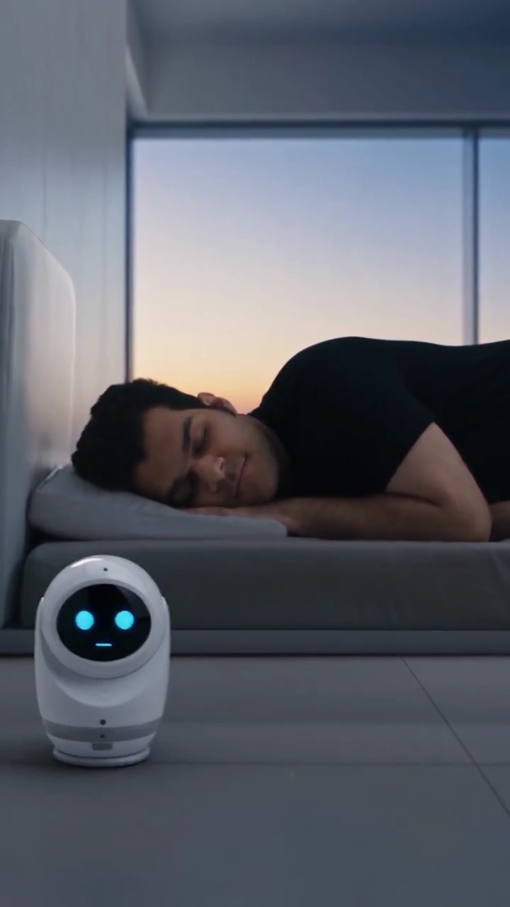 Futuristic Helper Wakes Grumpy Sleeper With Wild Bed Transformation