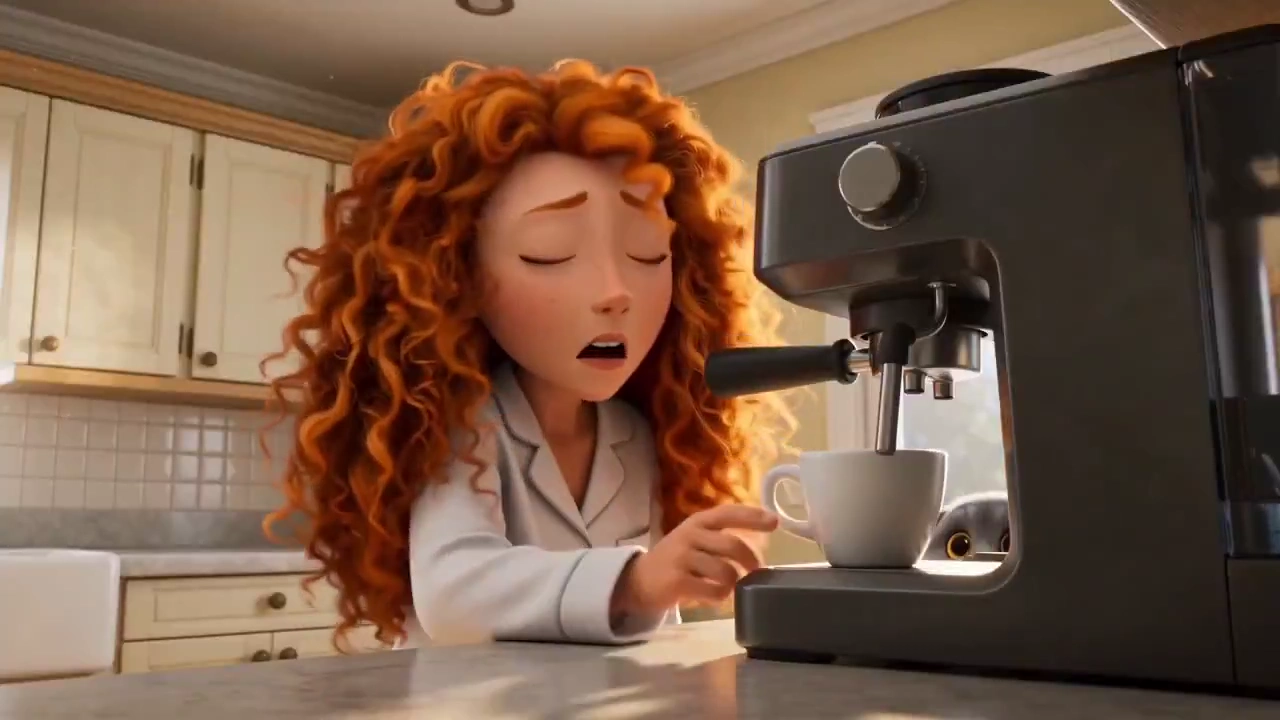 Tiny Paw Ignites Flour Storm in Cinematic Cartoon Kitchen