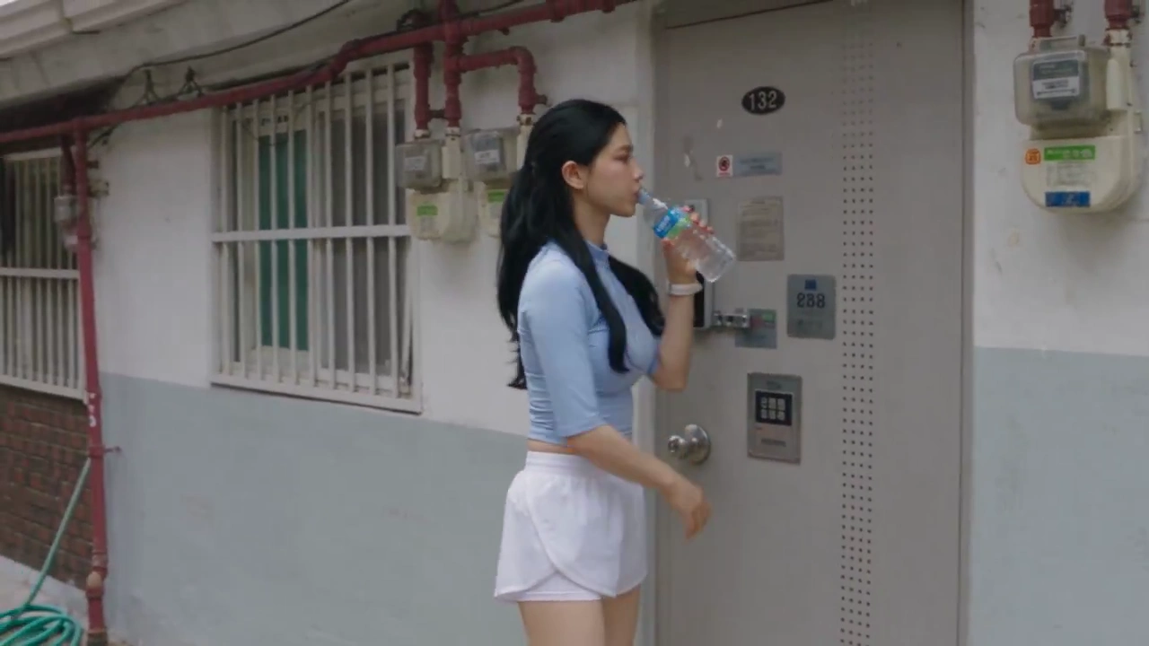 Pastel Athlete Runs Errands on Grainy Seoul Morning Camcorder