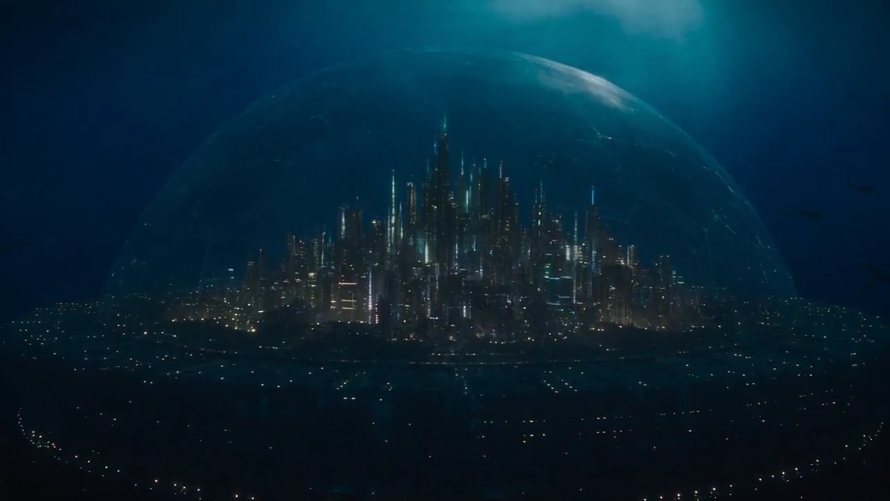 Lone Diver Fights Mechanical Horror Beneath the Sleeping Leviathan City