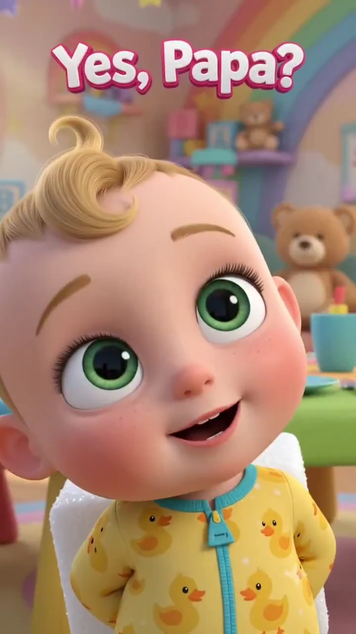 Father Cross-Examines Giggle-Filled Toddler in Whimsical Kindergarten Showdown