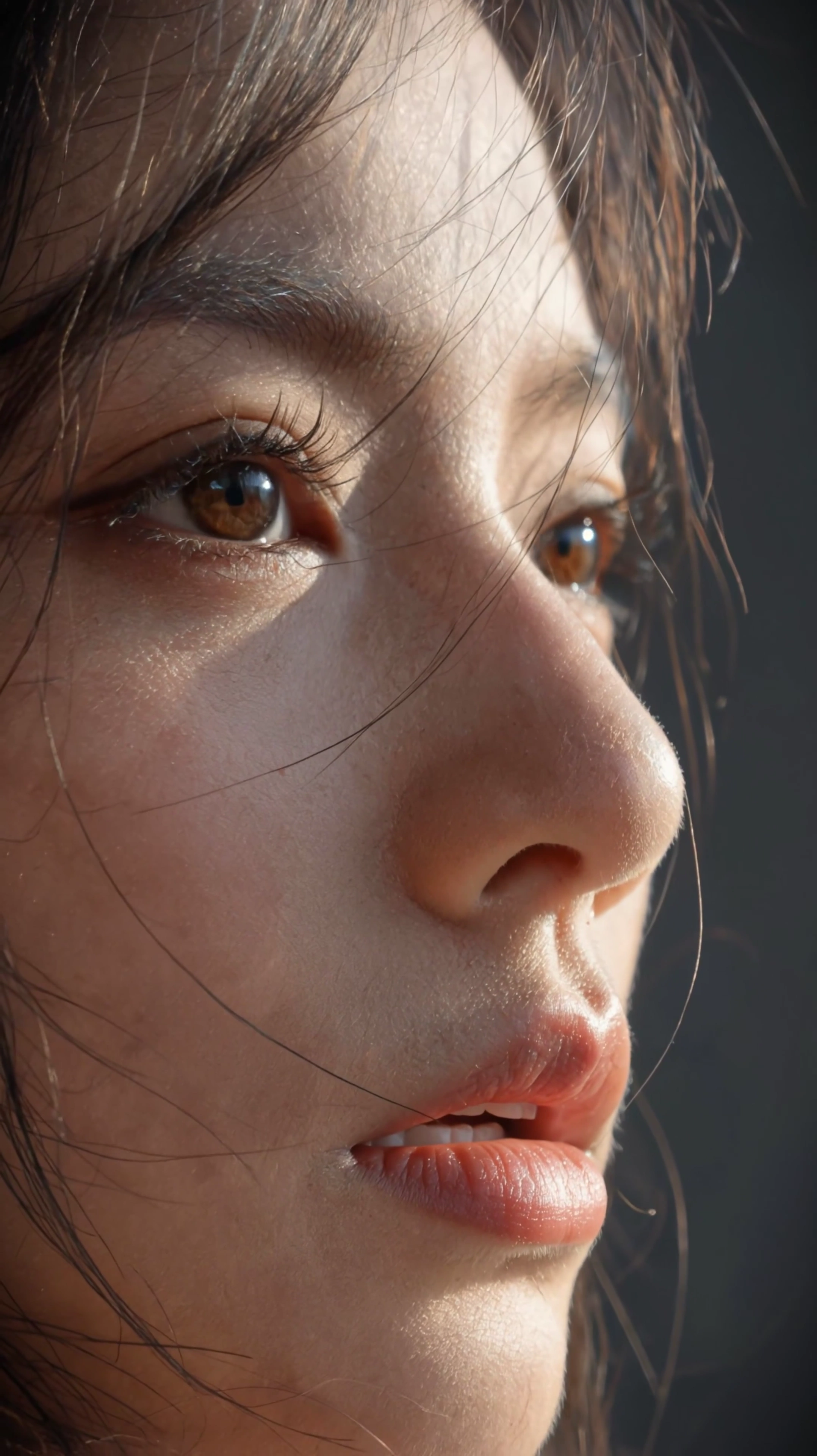Macro Lens Captures Eyelashes and Skin Pores Under Harsh Sunlight