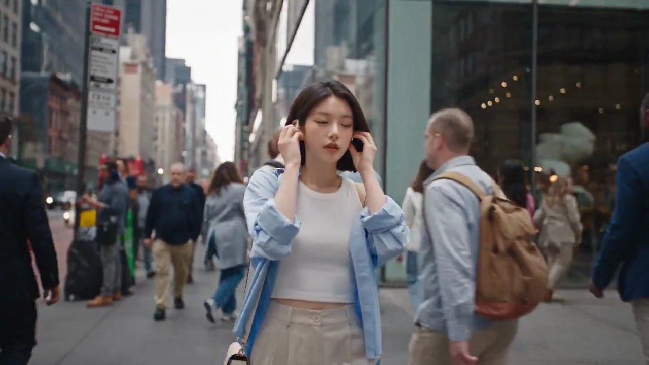 Golden Hour Rooftop Escape: LUMI Headphones Turn Noise Into Pure Emotion