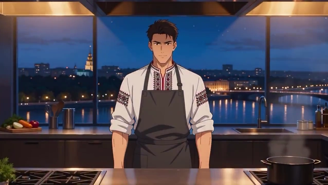 Crimson Borscht Comes Alive Through Cinematic Anime Cooking at Midnight