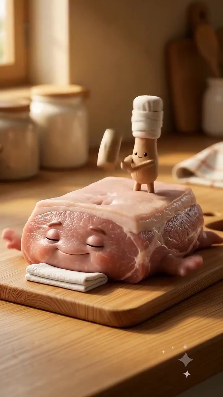 Miniature Meat Mascot Gets Coated in Breadcrumbs Before Frying