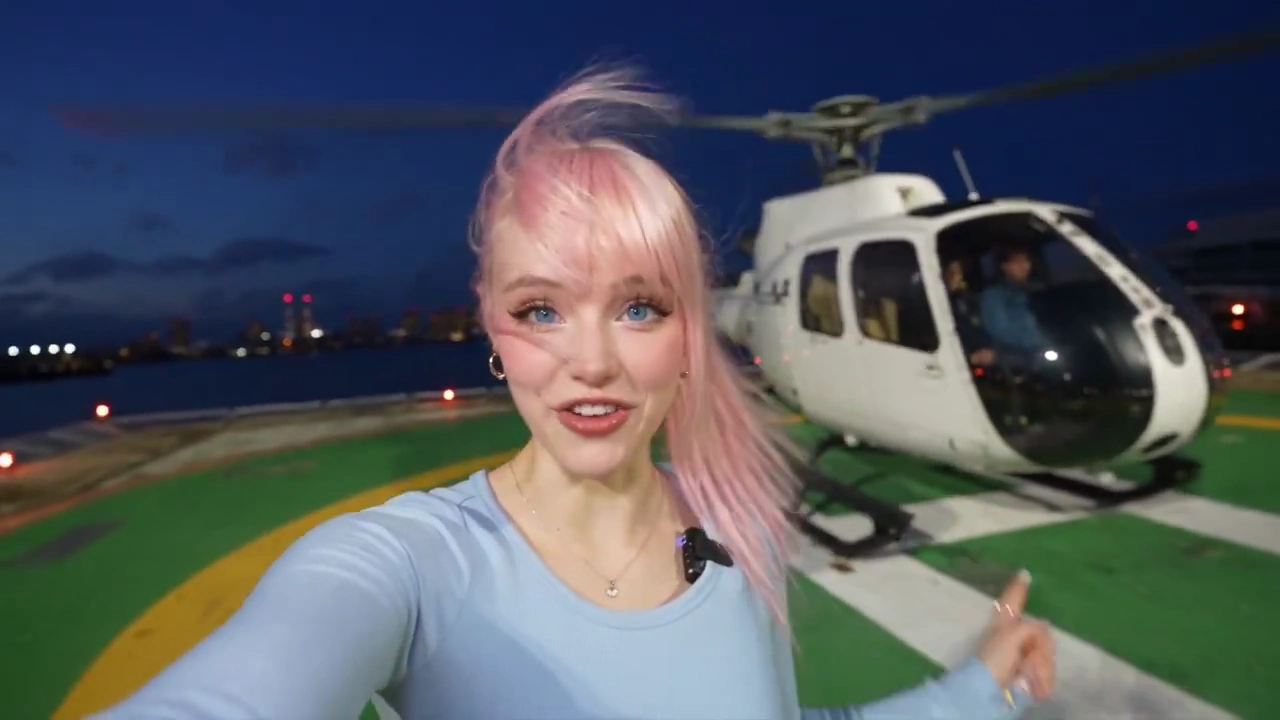Open-Door Chopper Ride Reveals Tokyo Bay's Glowing Highways Below