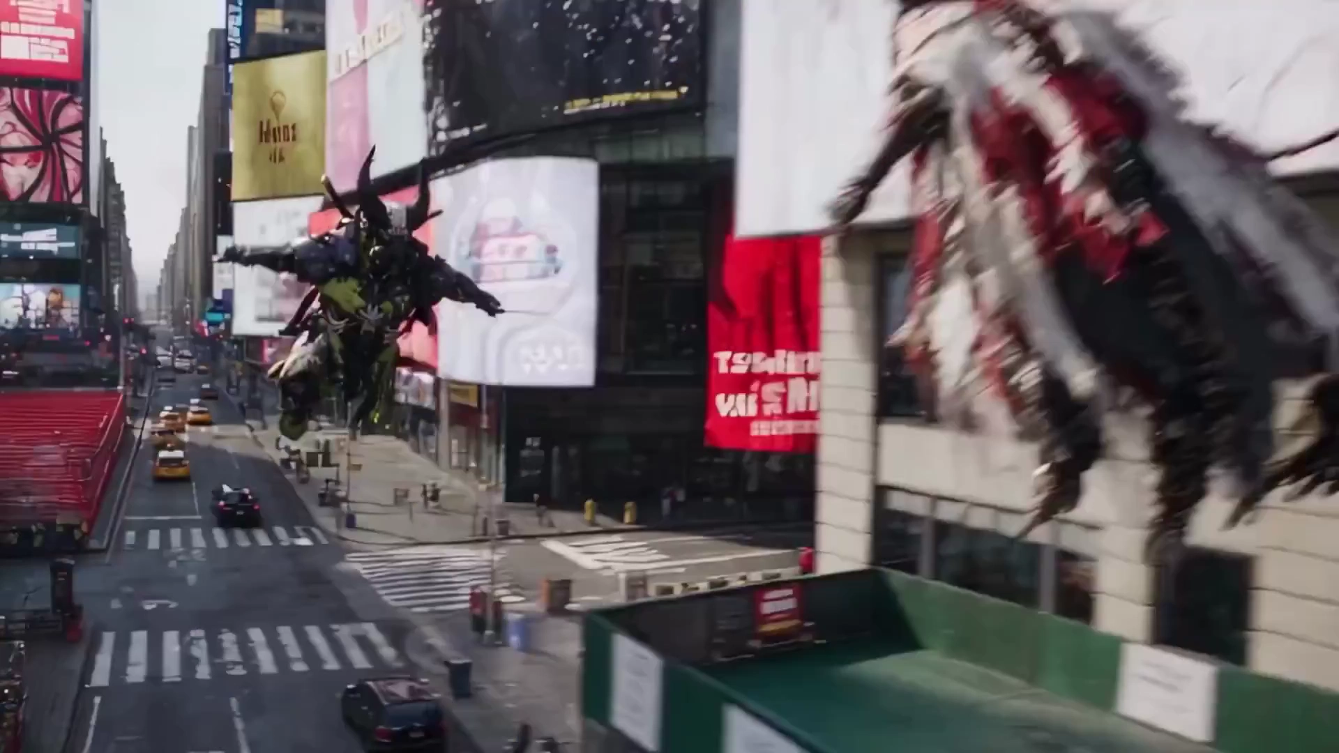 Ivory-Horned Samurai Duels Scythe-Wielding Reaper Above Deserted NYC Streets