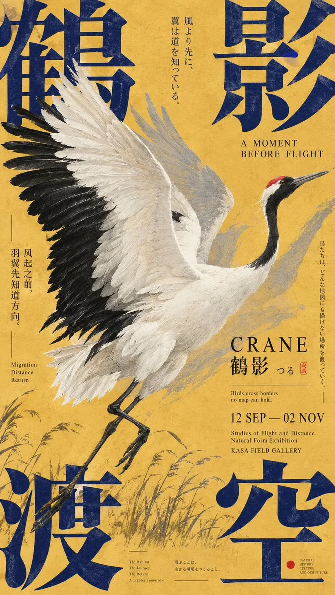 Craft an Elegant Japanese Editorial Poster with Bold Typography
