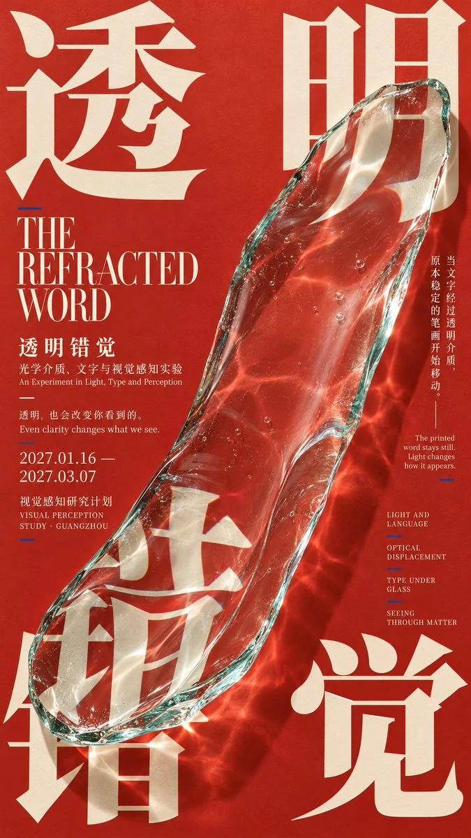 Crafting a Bold East Asian Experimental Exhibition Poster Design