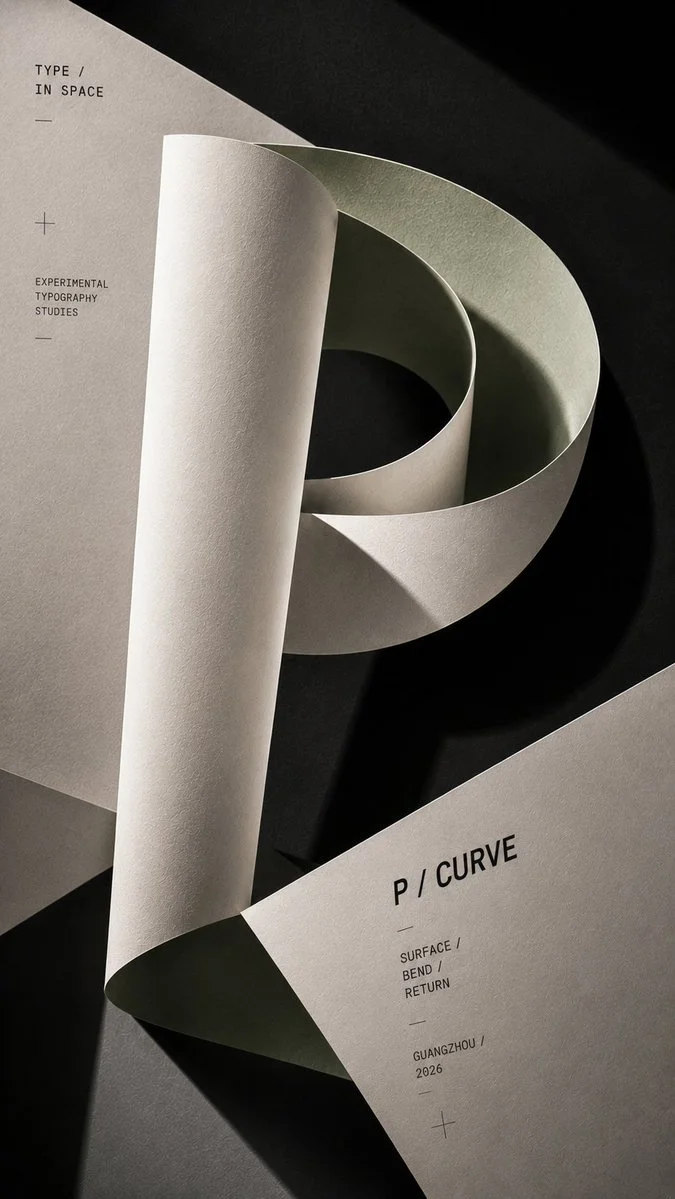 Crafting a Letter: Experimental Typography with Paper Sculptures